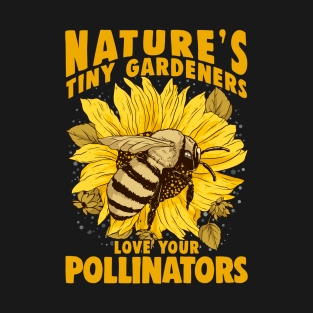 Pollinator Bee & Sunflower Cottage core Aesthetic T-Shirt