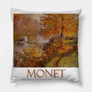The Studio Boat by Claude Monet Pillow