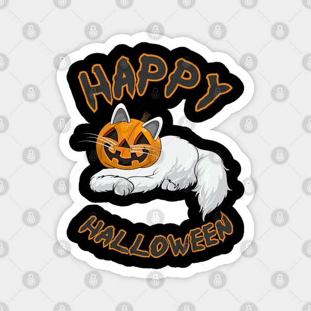 Happy Halloween Cat Magnet by T-Shirt.CONCEPTS