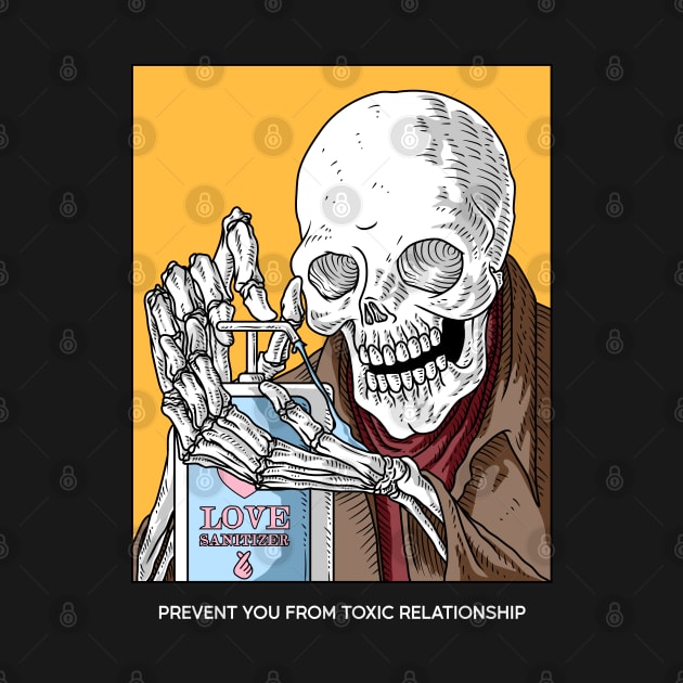 Skull prevent you from toxic relationship by Anna Hlimankova