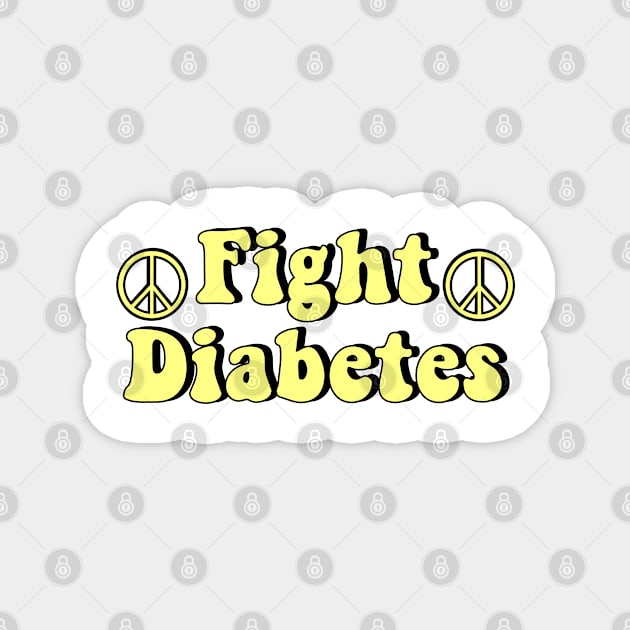 Fight Diabetes Buttercup Yellow Magnet by CatGirl101