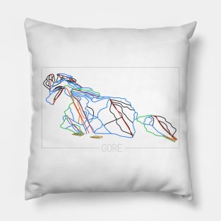 Gore Mountain Trail Rating Map Pillow