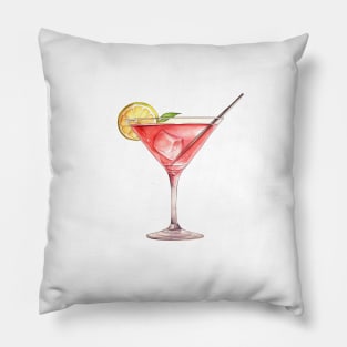 Cosmopolitan Cocktail Art Pillow