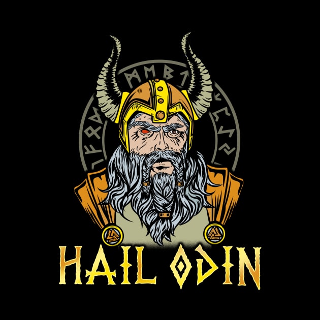 Hail Odin Viking T-Shirt by biNutz