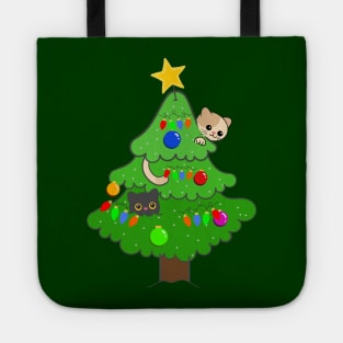 Merry Christmas Cat Tree Tote