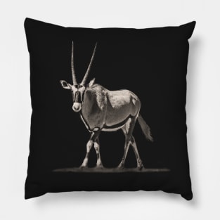 Oryx Antelope Full Figure for Oryx and Gemsbok Fans Pillow