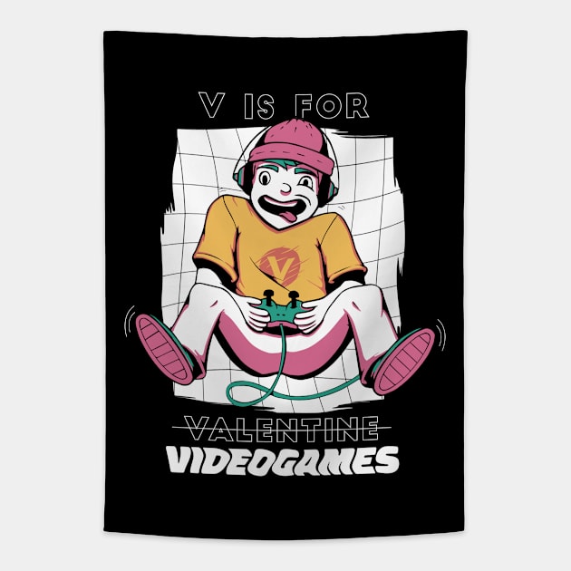 V is for Videogames Tapestry by Planet of Tees