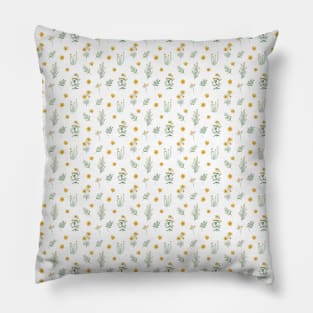 Flowers & leaves seamless pattern Pillow