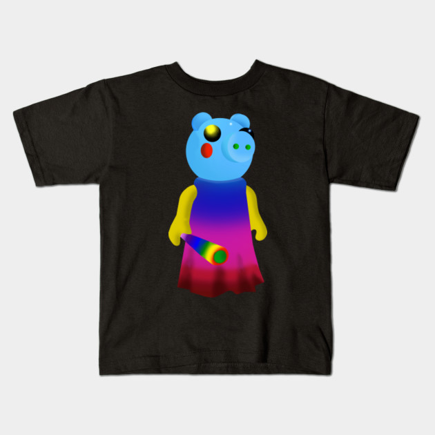 Piggy Roblox Rainbow Roblox Game Kids T Shirt Teepublic - cartoon rainbow roblox character