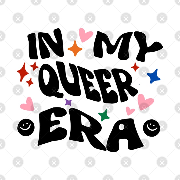 In my queer era, cute retro groovy aesthetic typography by LePetitShadow