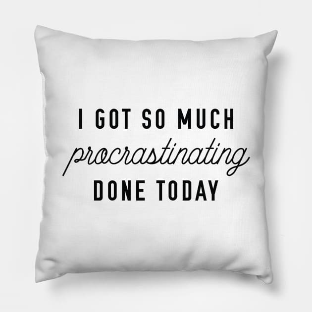 Procrastinating Pillow by LuckyFoxDesigns