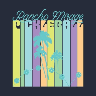 Rancho Mirage California Pickleball Palm Trees Pickleball Player Gift T-Shirt