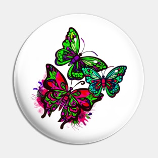 butterfly splash Pin