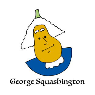 George Squashington History Pun Cartoon Illustration T-Shirt