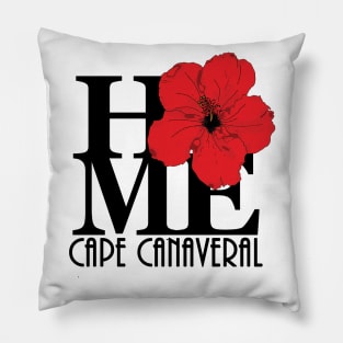 HOME Cape Canaveral Red Hibiscus Pillow