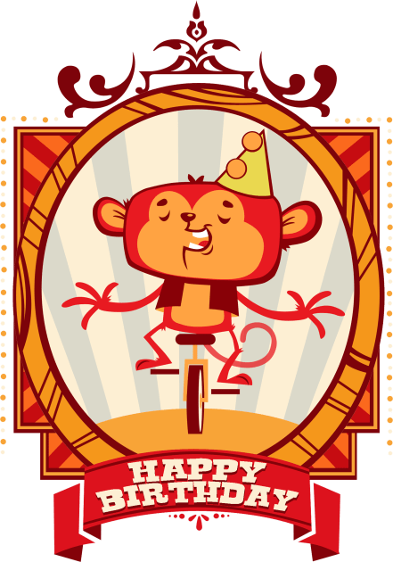 happy birthday monkey Kids T-Shirt by richhwalsh