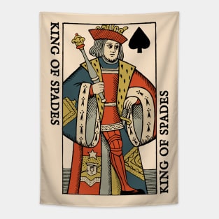 Original Standard Character of Playing Card King of Spades Tapestry