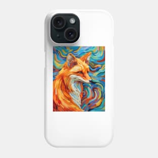Spectrum Fox: Radiant Op Art Red Fox Design Phone Case