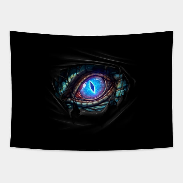 Dragon's Eye blue Tapestry by chriskar