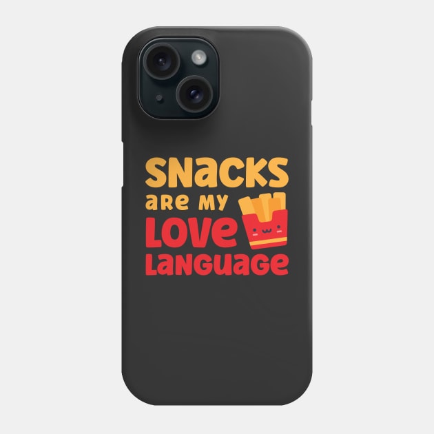 Snacks are my love language Phone Case by Digital Borsch