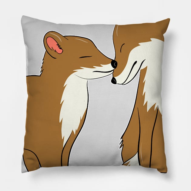 Beware, foxes at large! Pillow by FamiLane