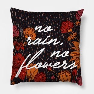 Floral Quote Art Pillow