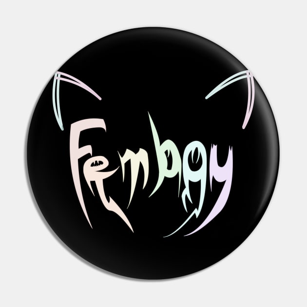 Femboy - Metal Style Pin by Sir.Ji