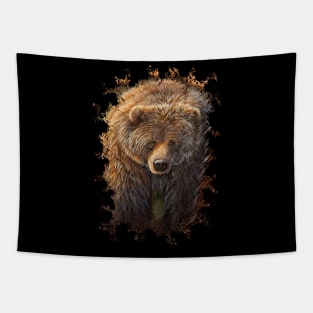 Grizzly Stare Tapestry