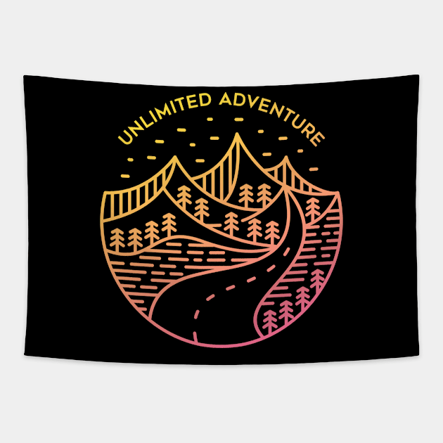 Unlimited Adventure 2 Tapestry by VEKTORKITA