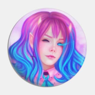 Cute Succubus Girl Pin