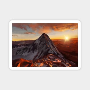 Capital Peak Sunset - Elk Mountains Colorado Magnet