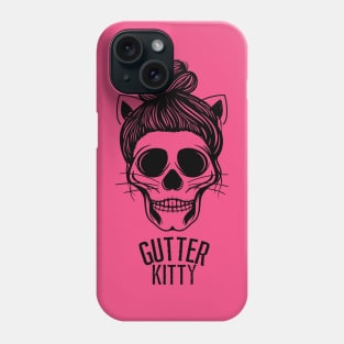 Gutter Kitty skull Phone Case