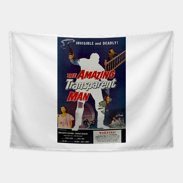 The Amazing Transparent Man (1960) Poster 3 Tapestry by FilmCave