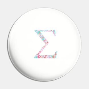 Sigma Splash Greek Letter Pin