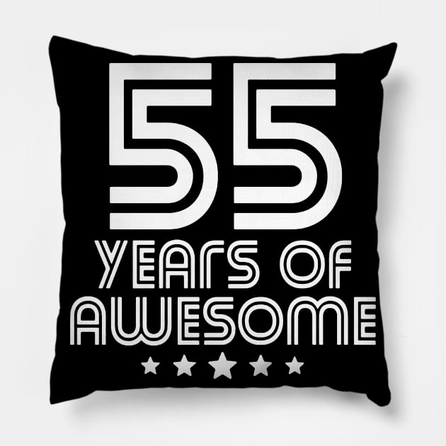 55 Years Of Awesome Pillow by dyazagita