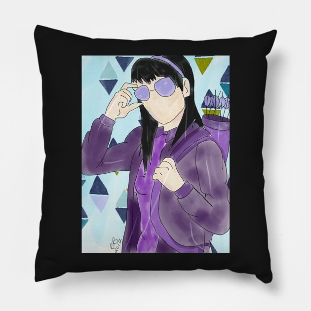 Kate Bishop Pillow by asgardsthunder