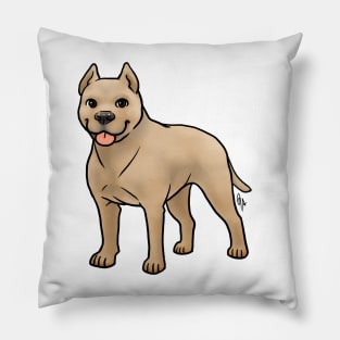 Dog - American Staffordshire Terrier - Cropped Fawn Pillow