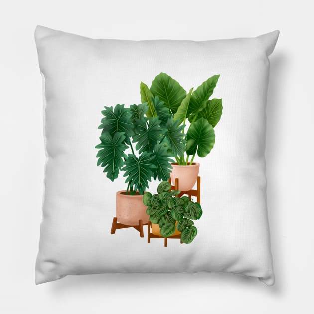 House plants collection 40.1 Pillow by gusstvaraonica