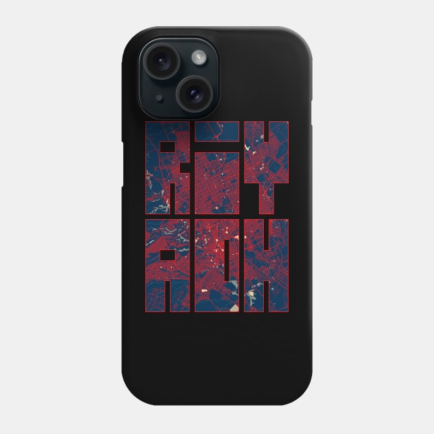 Riyadh, Saudi Arabia City Map Typography - Hope Phone Case by deMAP Studio