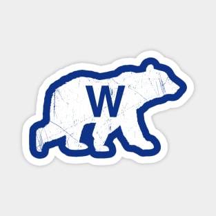 Vintage W Bear - Blue 1 Magnet