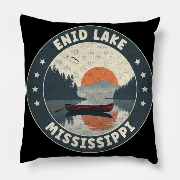 Enid Lake Mississippi Sunset Pillow by turtlestart