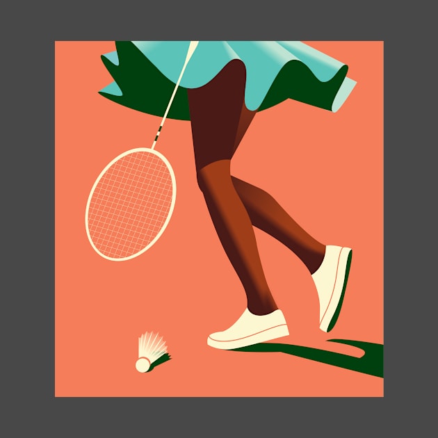 Badminton by Ricard Jorge illustration