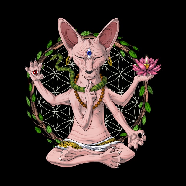 Sphynx Cat Yoga by underheaven