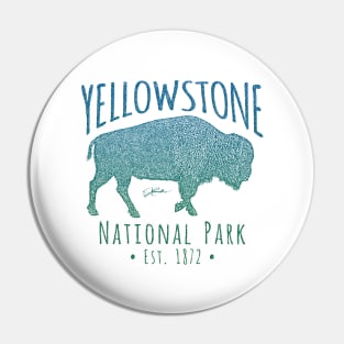 Yellowstone National Park, Walking Bison Pin