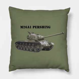 M26A1 Pershing  black text Pillow