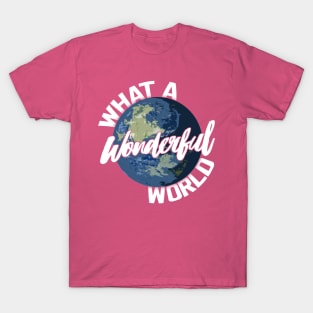 Louis Armstrong Jazz Music T-Shirt (What A Wonderful World) - White Shirt