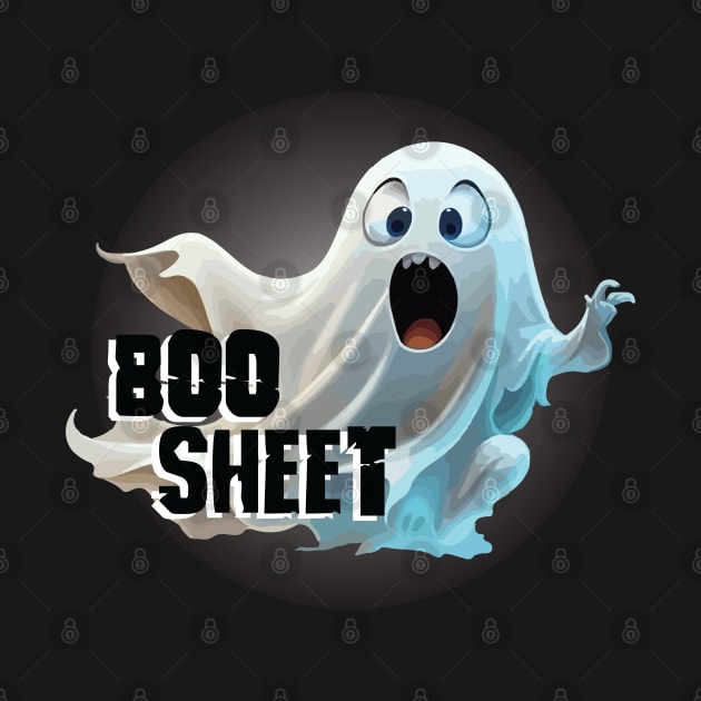 Boo Sheet Cute Cartoon Ghost by AqlShop