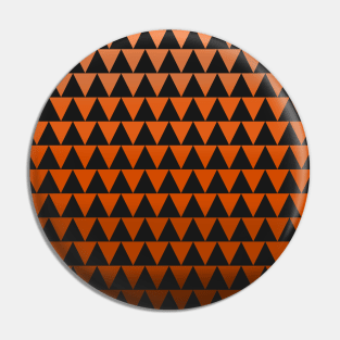 Rust Colours, Burnt Orange and Black Zig Zag Design Pin