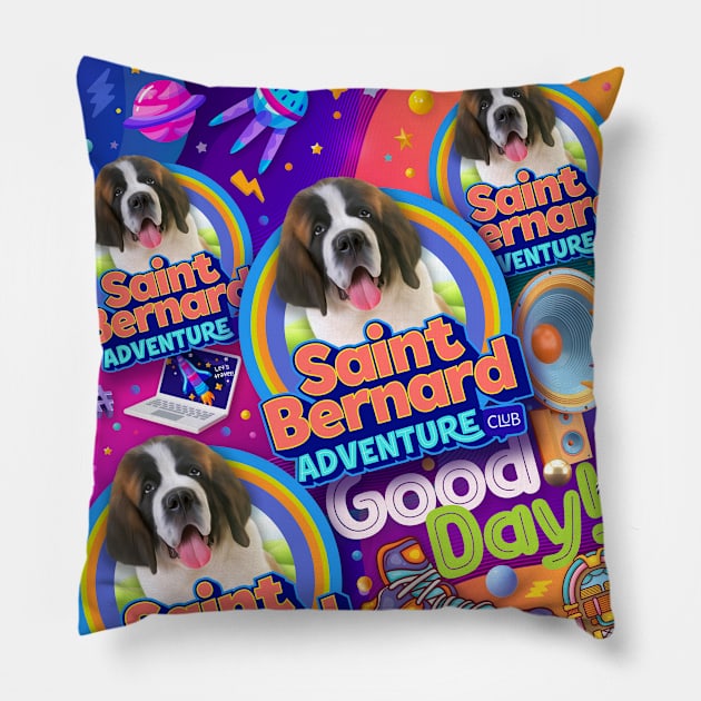 Saint Bernard Dog Gifts v2 Pillow by Puppy & cute