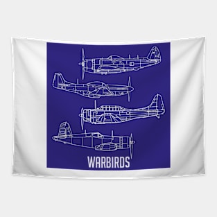 Vintage Wings: Legends in Blueprint Tapestry